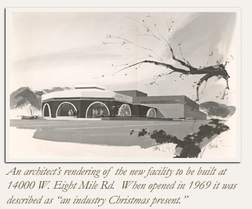 An architect's rendering of the new facility to be built at 14000 West 8 Mile Rd.