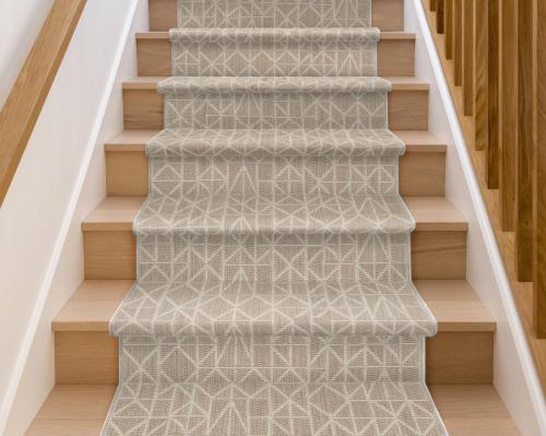 Interior mid-century modern home staircase